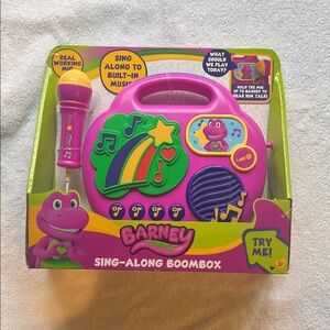 Barneys New York Purple and Green Barney Sing-Along Boombox